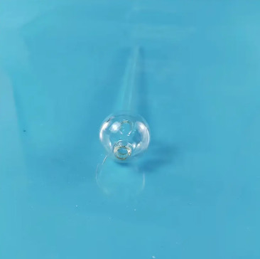1100 Degrees Processing Temperature Quartz Glass Tube with Round End Transparent Clear Material