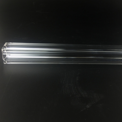 Custom Made Heat Resistance Outer Square Inner Circular Tapered Long Mouth Quartz Tube