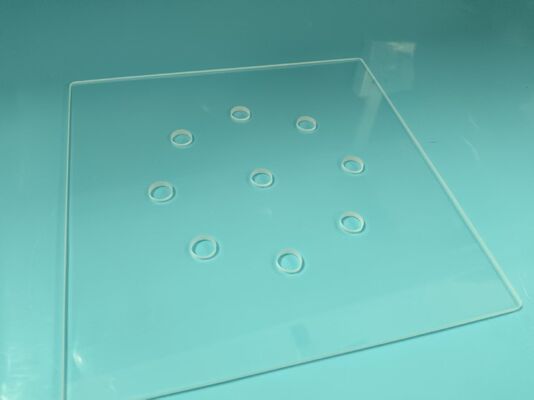 Borosilicate 9 Hole Spot Quartz Glass Plate Standard Size For Lab Chemical Reaction Analysis