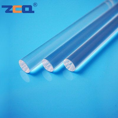 Transparent Circular Quartz Glass Rod